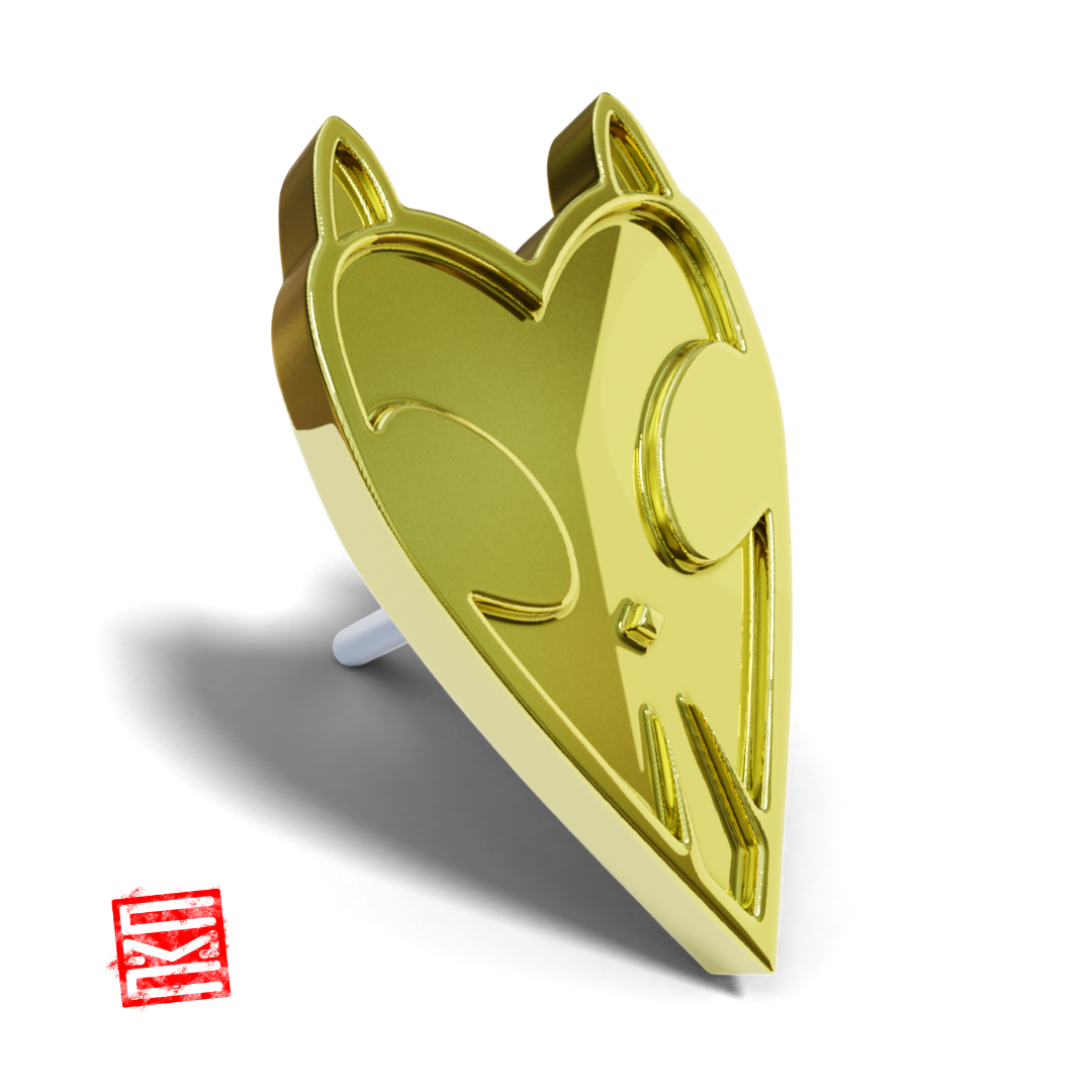 Family Crest 14k Gold Threadless End