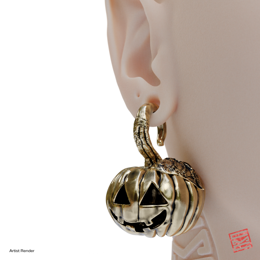 Jack-o-lantern Ear Weights