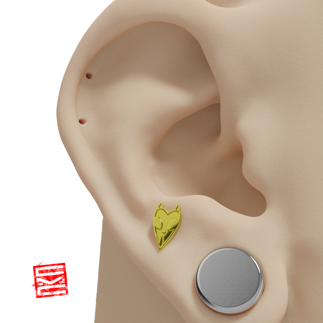 Family Crest 14k Gold Threadless End