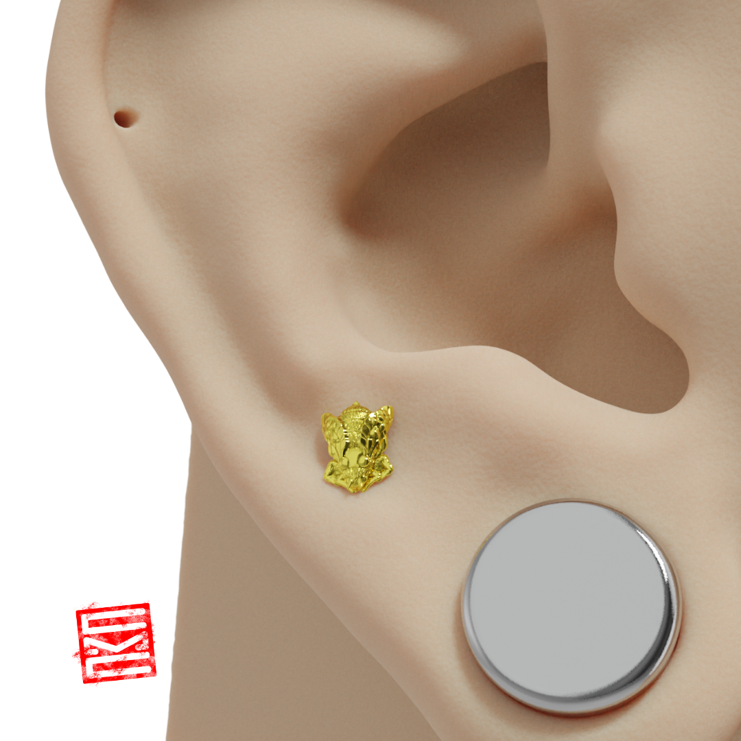 Bee 14k Gold Threadless End