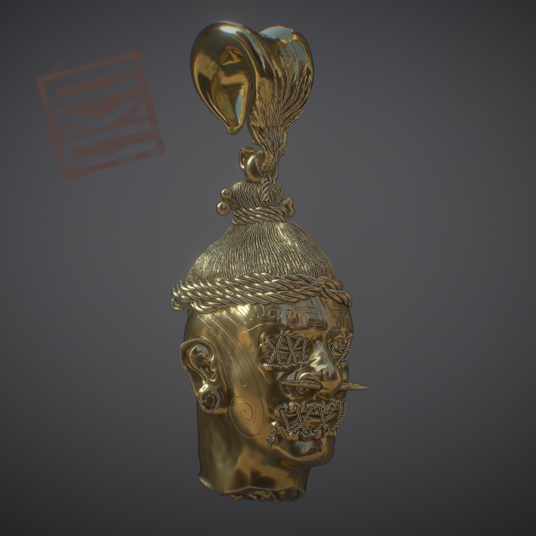 Shrunken Head Ear Weight