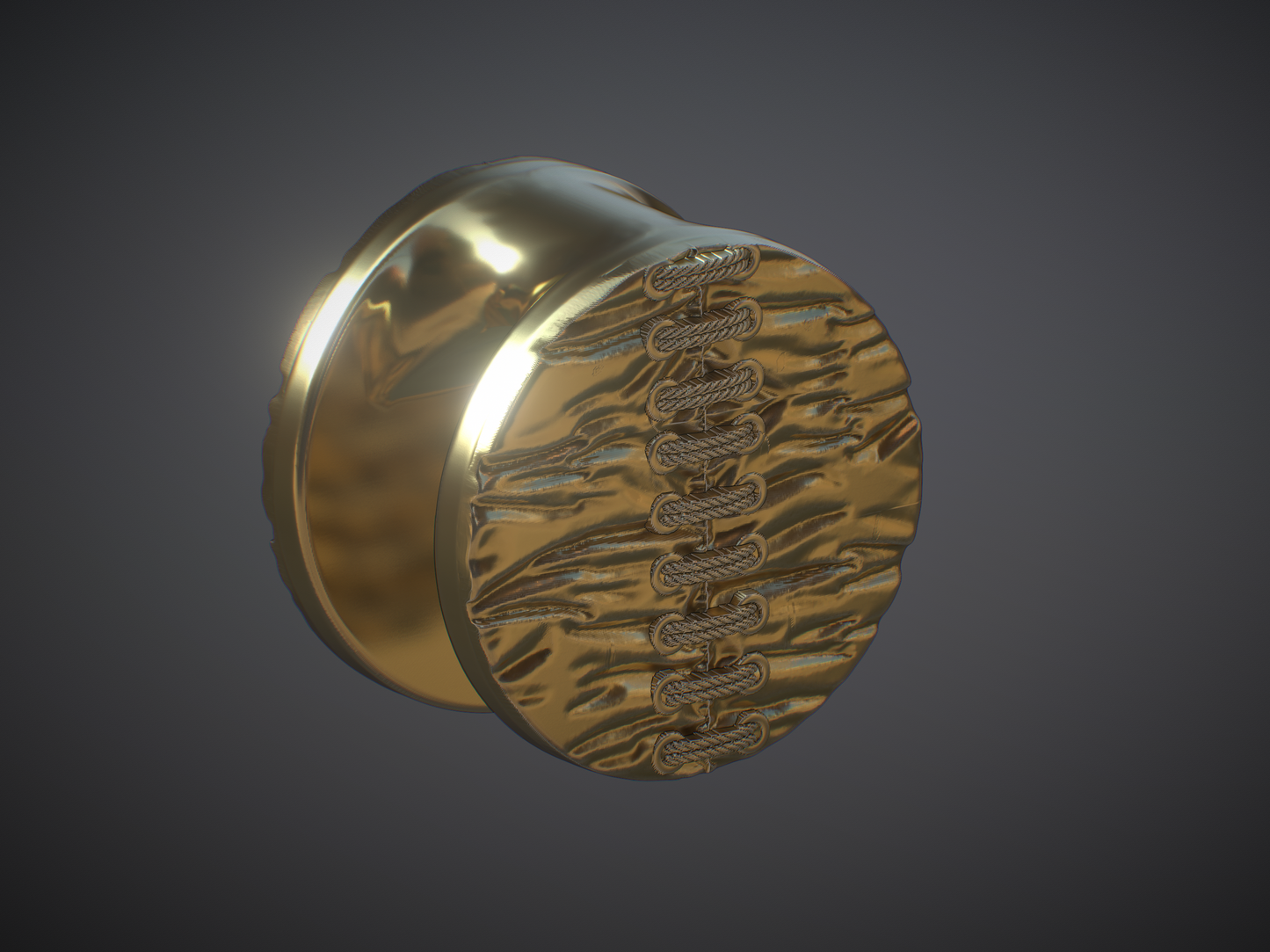 Stitched Circle Keyhole Weight #3