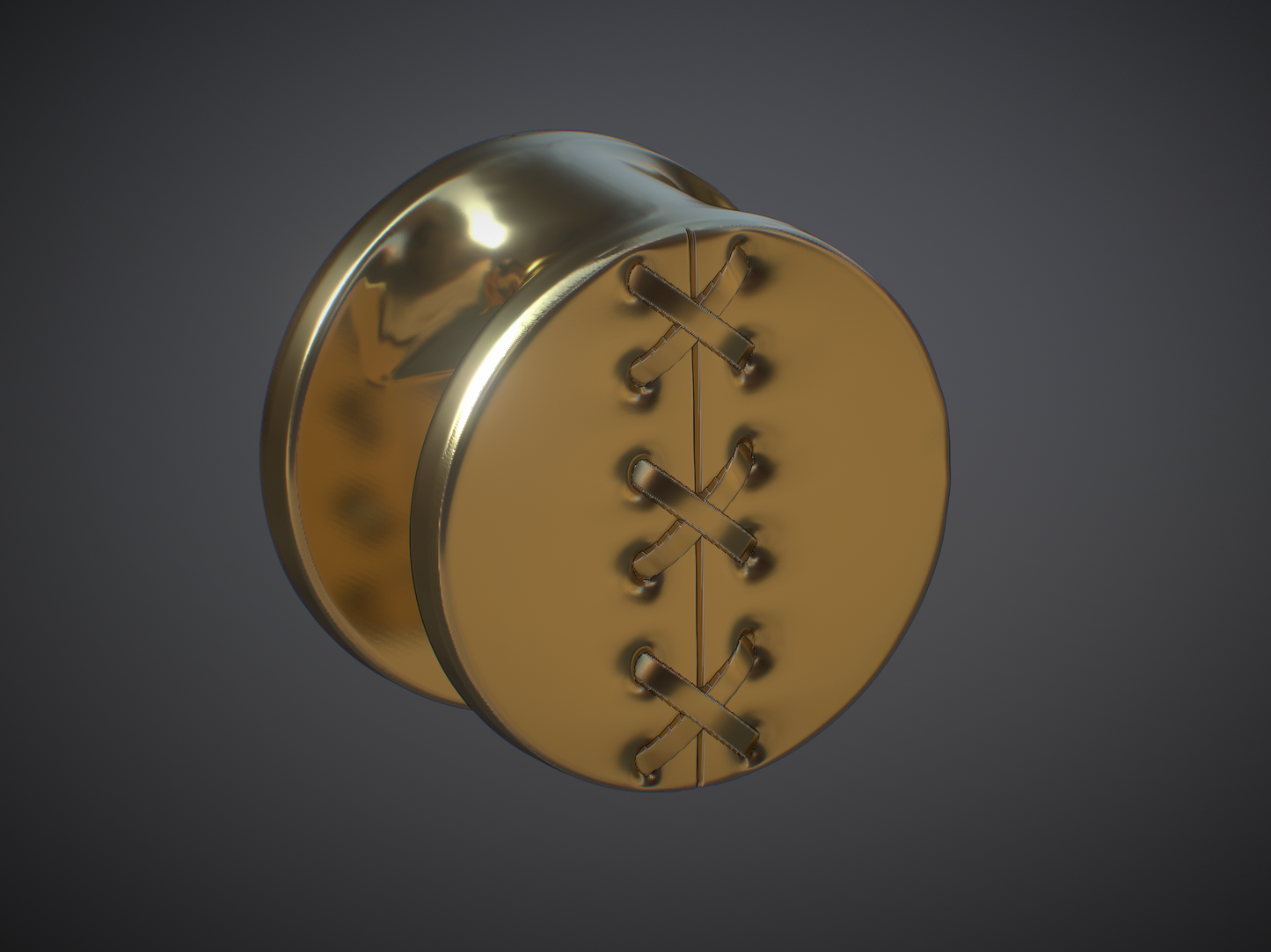 Stitched Circle Keyhole Weight #2