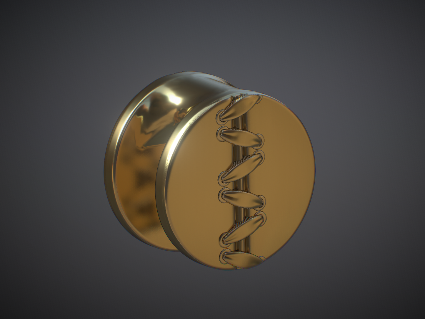 Stiched Circle Keyhole Weight #1