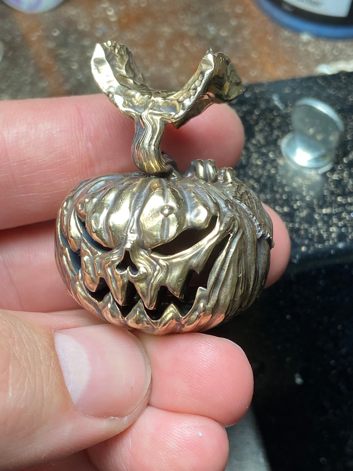 Creepy Jack-o-lantern Saddle Weights