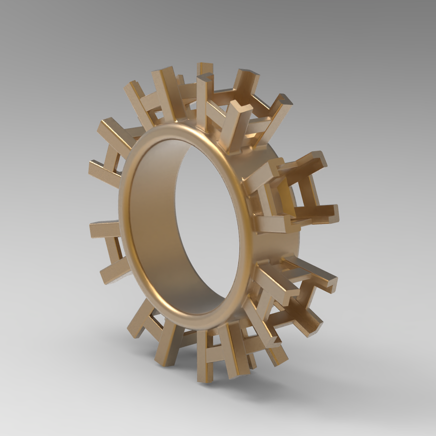 Square Basket V-Prong Stone Setting Practice Ring