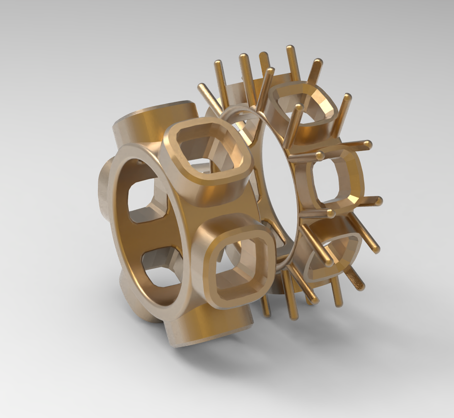 Cushion Prong Stone Setting Practice Ring