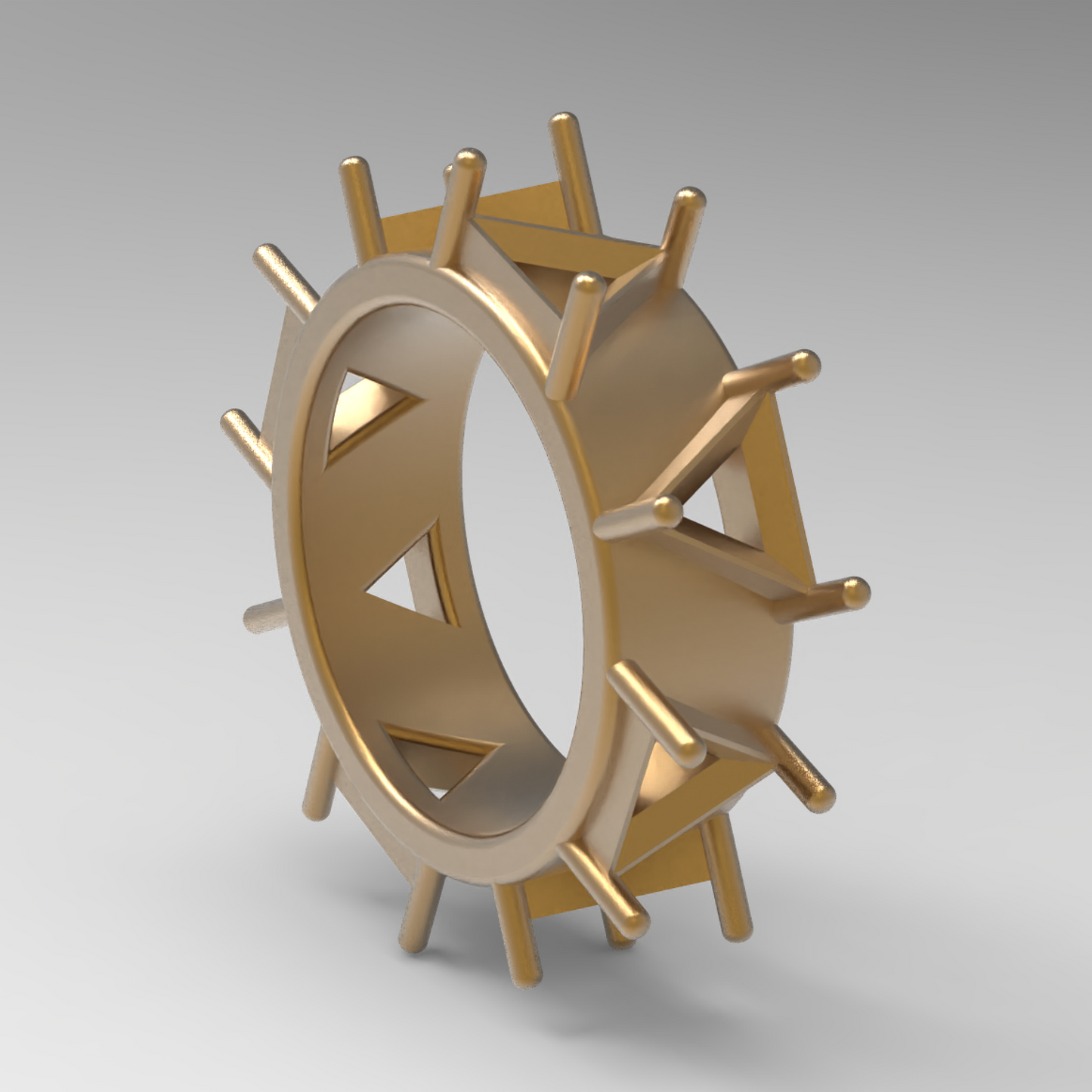 Triangle Prong Stone Setting Practice Ring
