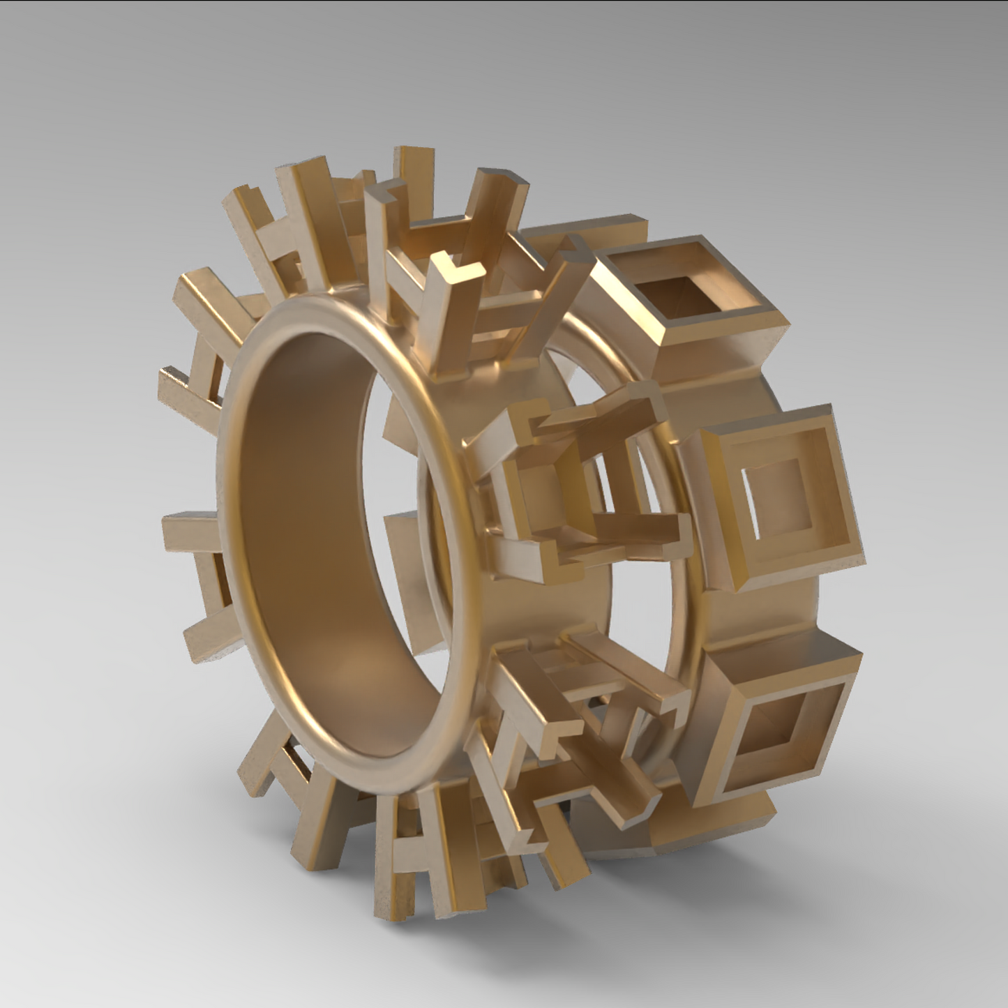 Square Basket V-Prong Stone Setting Practice Ring