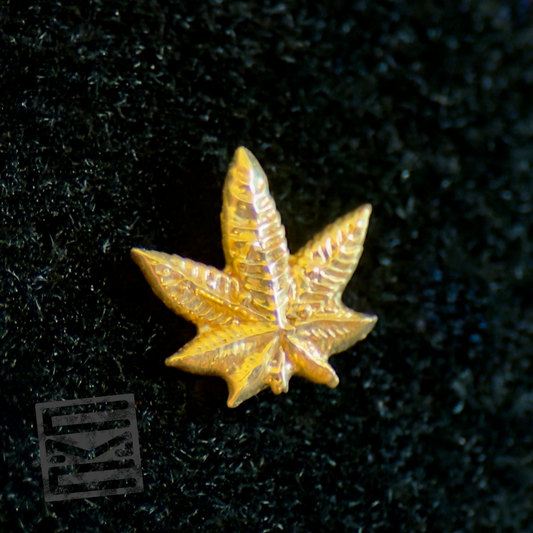 Leaf 14K Gold Threadless End
