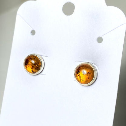 Amber Studs